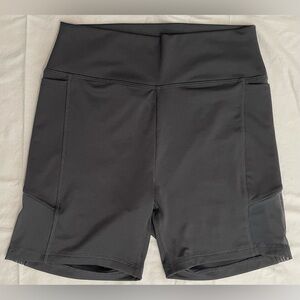 PINK | Bike Shorts | Sheer Mesh Design | Dark Gray | Size M